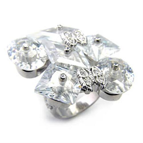 7X350 Rhodium 925 Sterling Silver Ring, silver rings for women
