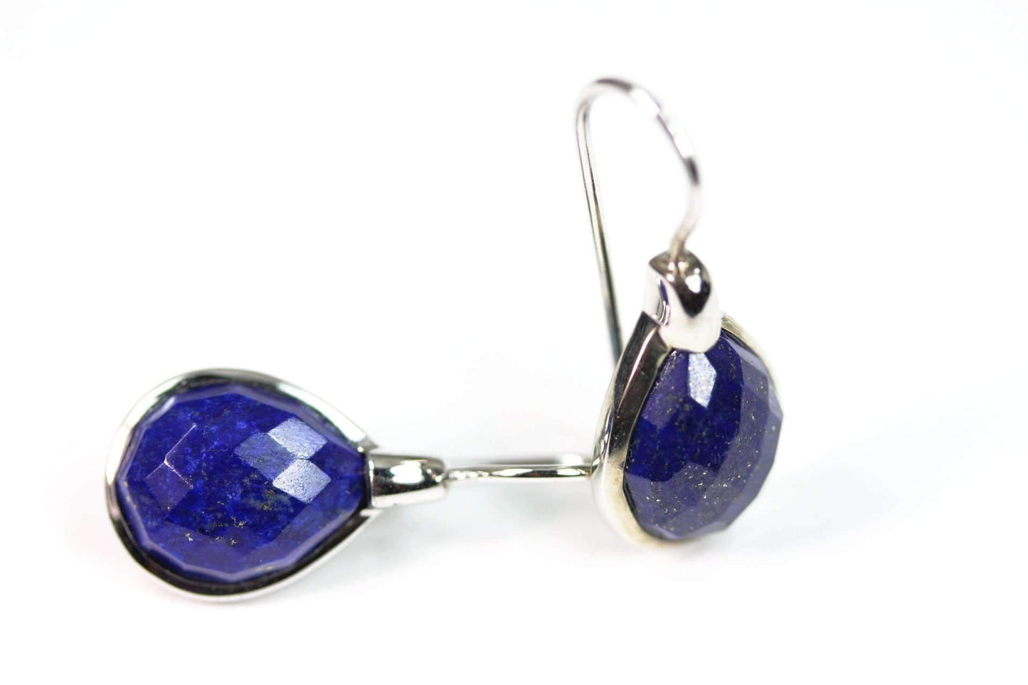 Lapis Lazuli Slide In Pear Shaped Earrings