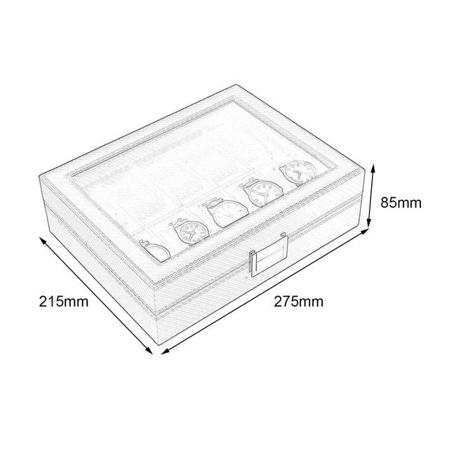 10 Grids Leather Watch Box | Elly's Sustainable Style