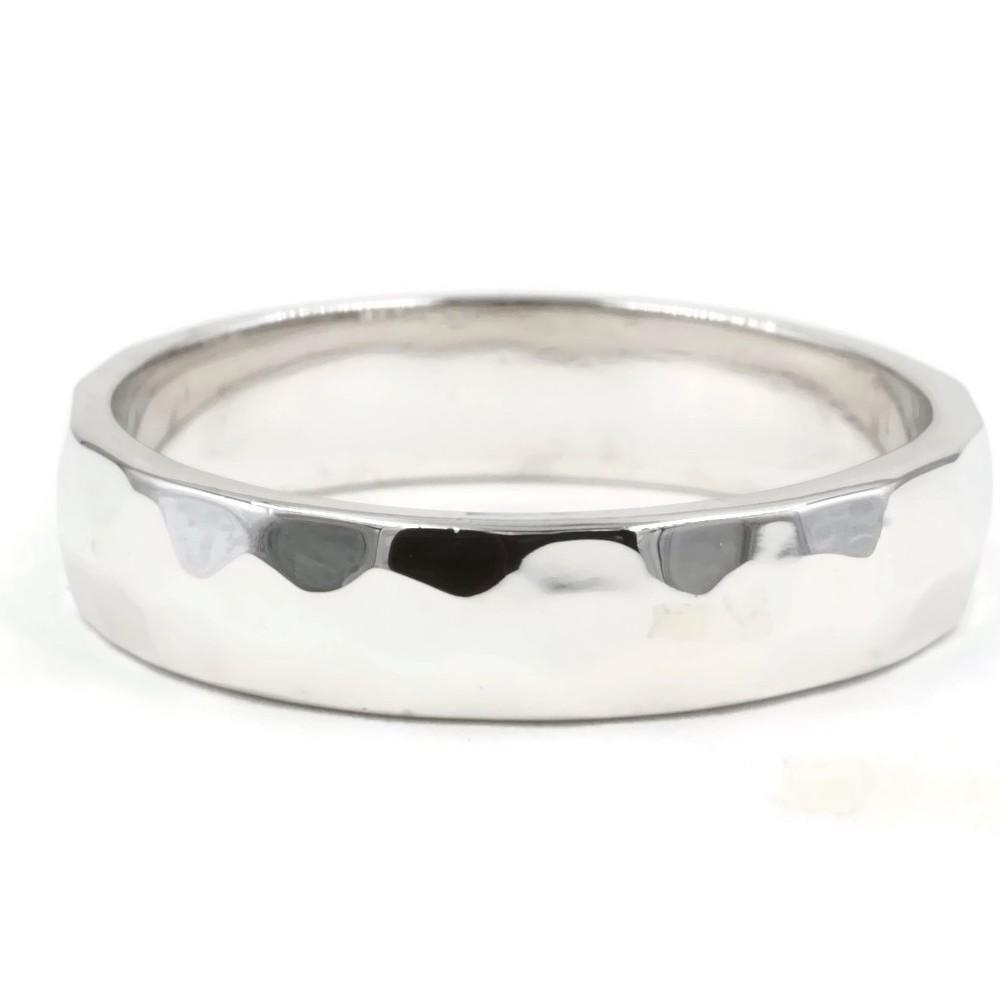 Hammered Sterling Silver 4mm Band Ring