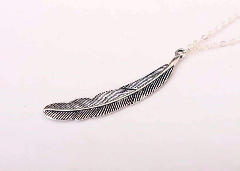 Turquoise Leaf Feather Multi Layer Neckless Vintage