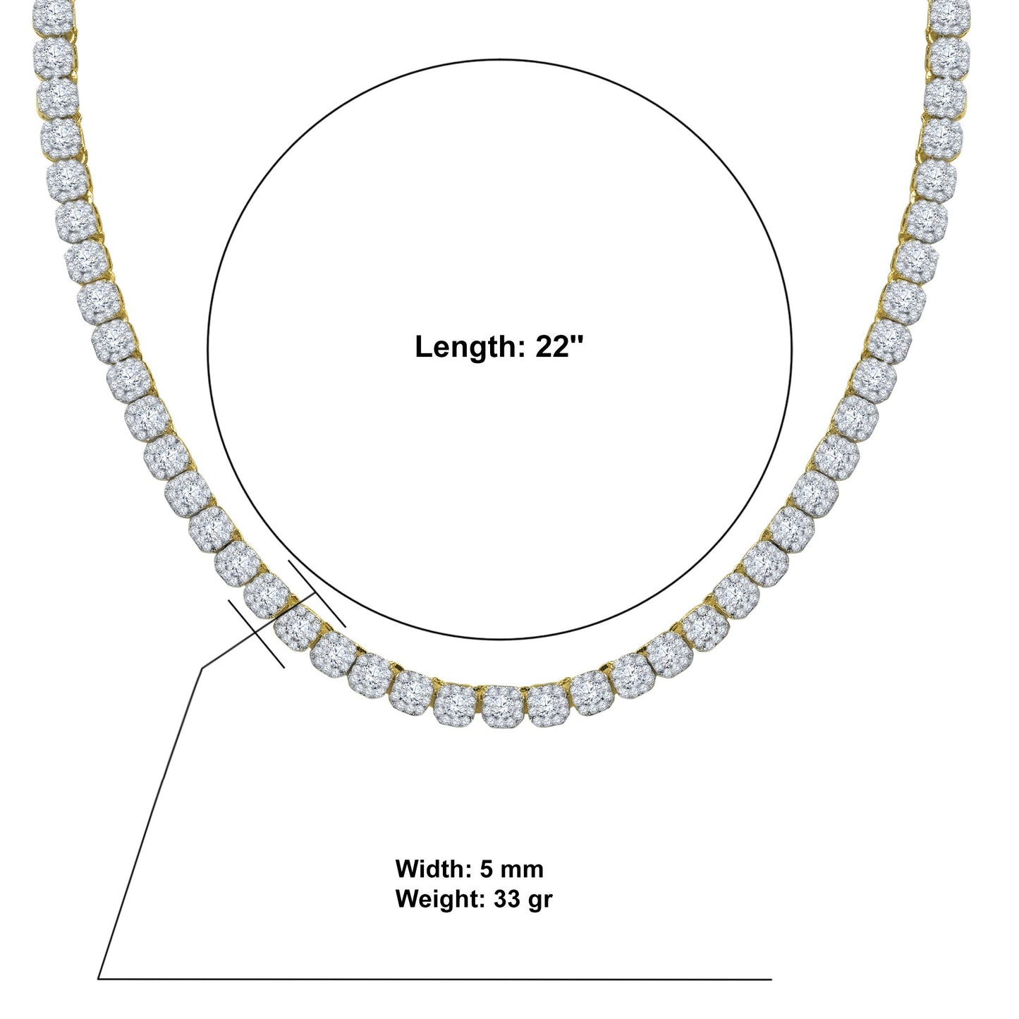 ICECUBE 5 MM Square Tennis Chain  |  961682
