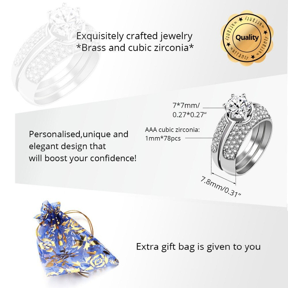 Women's Cubic Zirconia Ring | Elly's Sustainable Style