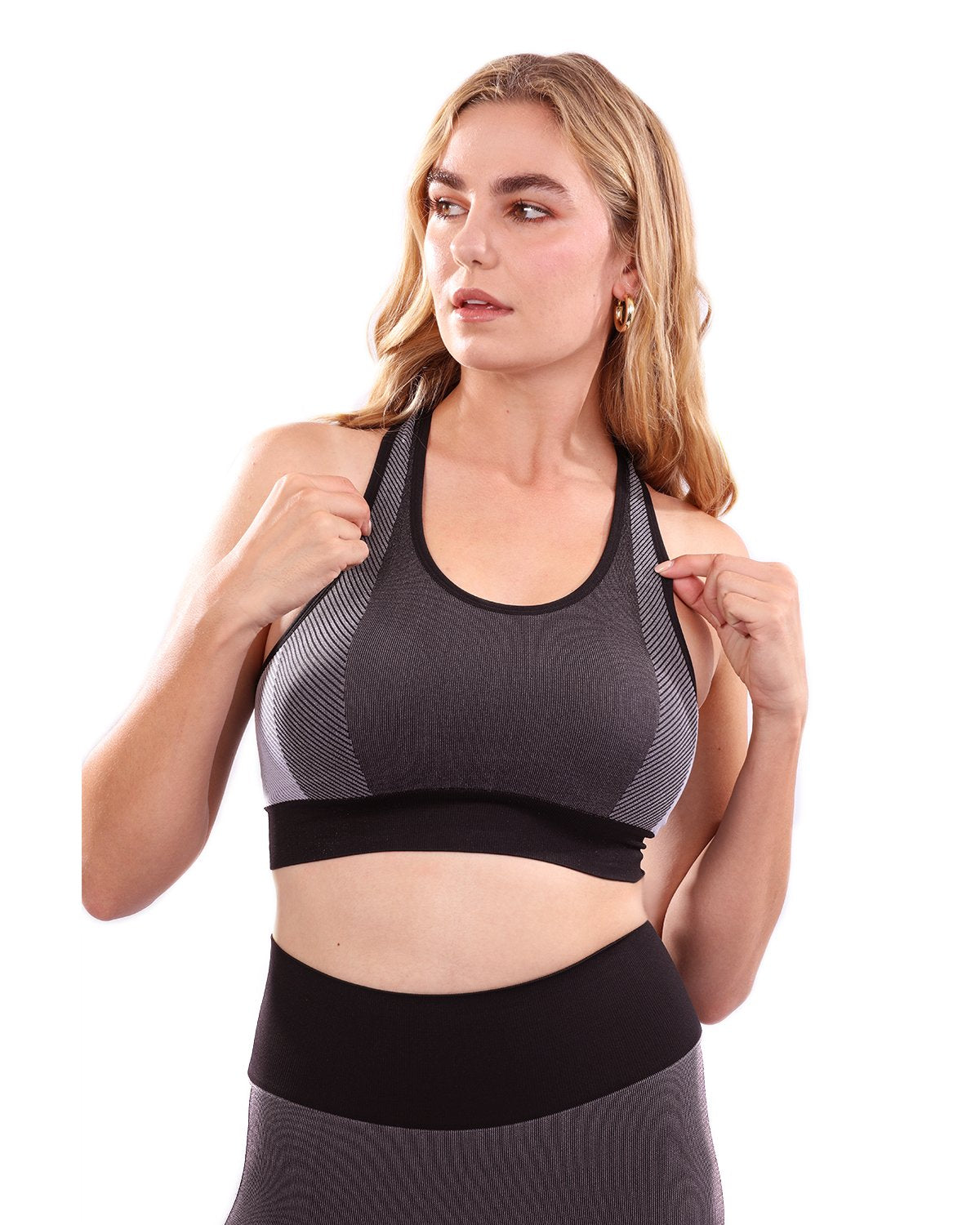 Arleta Seamless Sports Bra - Black, high impact sports bra, nike sports bra