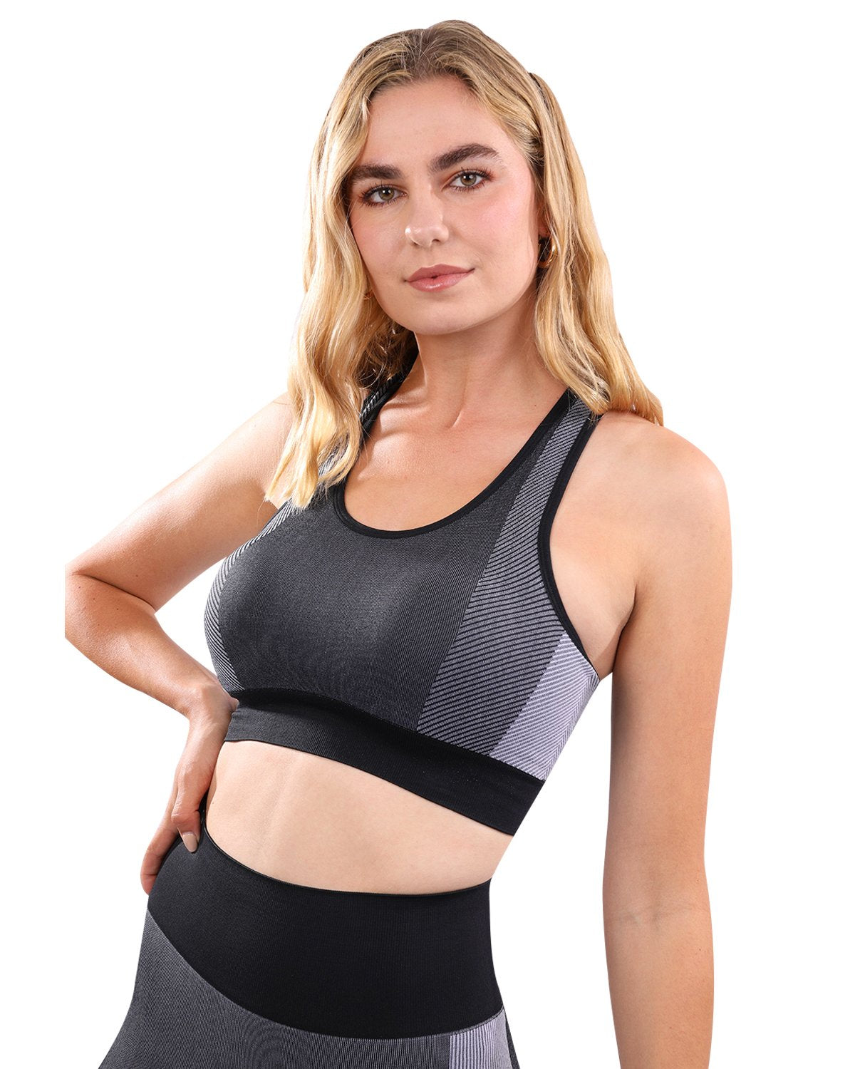 Arleta Seamless Sports Bra - Black, high impact sports bra, nike sports bra