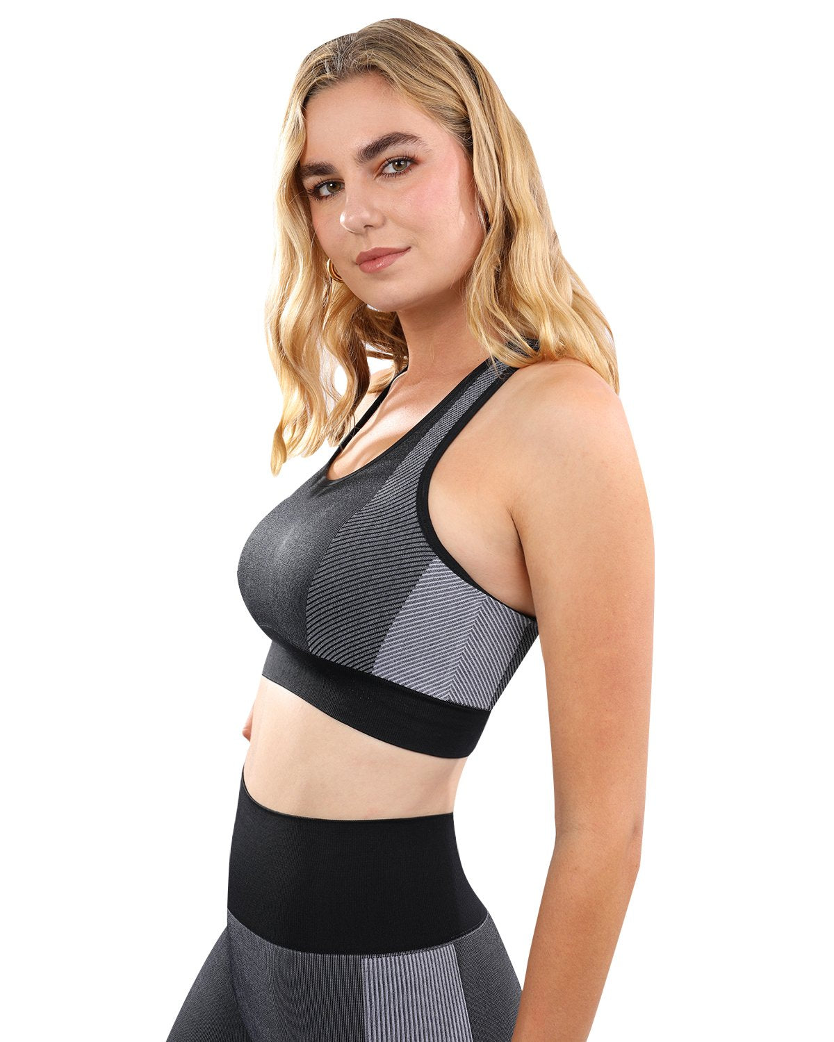 Arleta Seamless Sports Bra - Black, high impact sports bra, nike sports bra